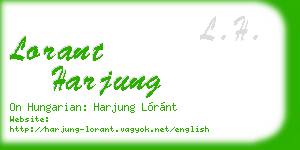 lorant harjung business card